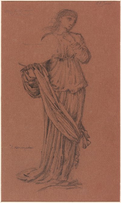 Female Figure Carrying a Bowl, Study for 